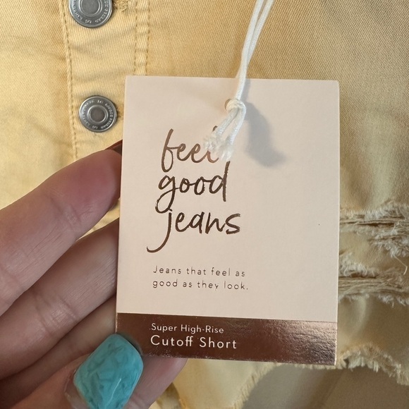 WOMEN'S LC Lauren Conrad High Rise Button Fly Cut-Off Shorts - Picture 5 of 6